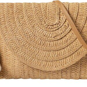 LEVOTIER Woven Straw Crossbody Bags for Women - Handmade Casual Beach Purse